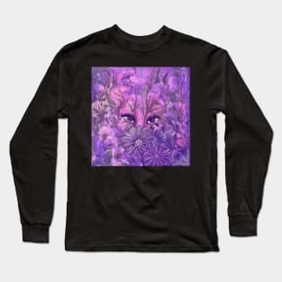 Beautiful Creature Artwork in Pink and Purple Long Sleeve T-Shirt